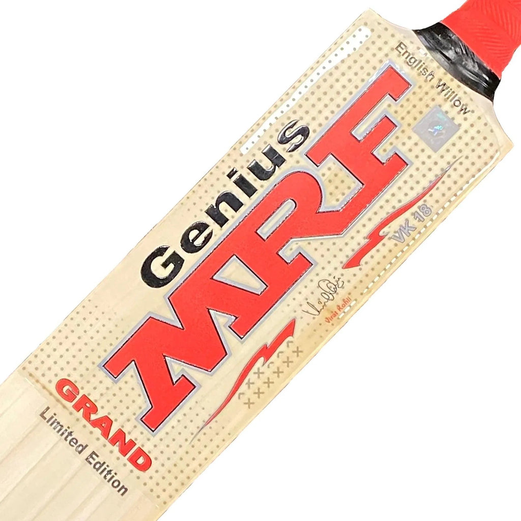 MRF Grand Editon English Willow Cricket Bat - Short Handle (SH) - Back View