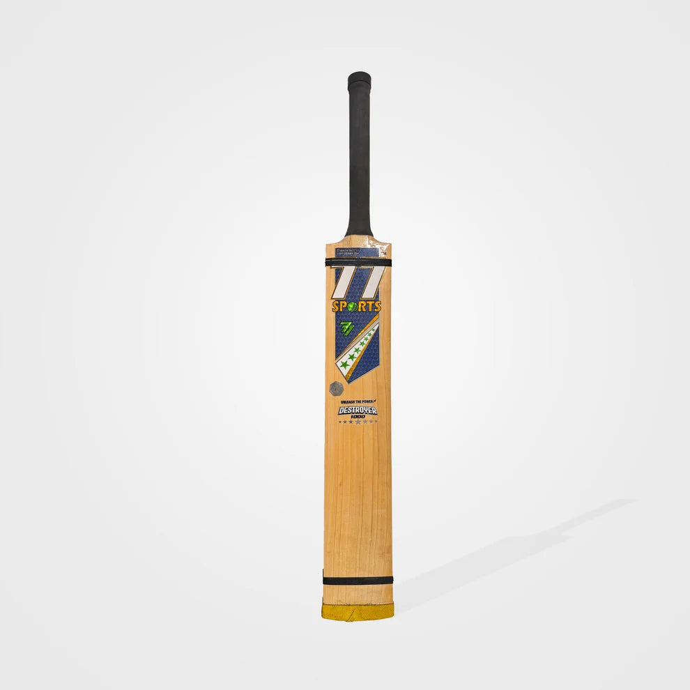 Seven Seven Gold Destroyer 1000 Kashmir Willow Cricket Bat - Back View