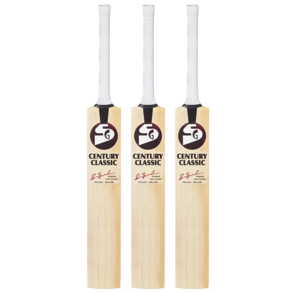 SG Century Classic English Willow Cricket Bat - Short Handle (SH) - Front View