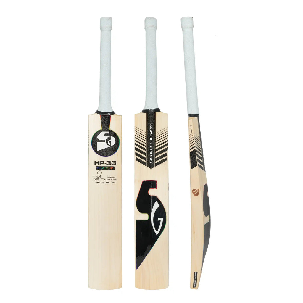 SG Hp 33 Hp33 Classic English Willow Cricket Bat - Short Handle (SH) - Front View