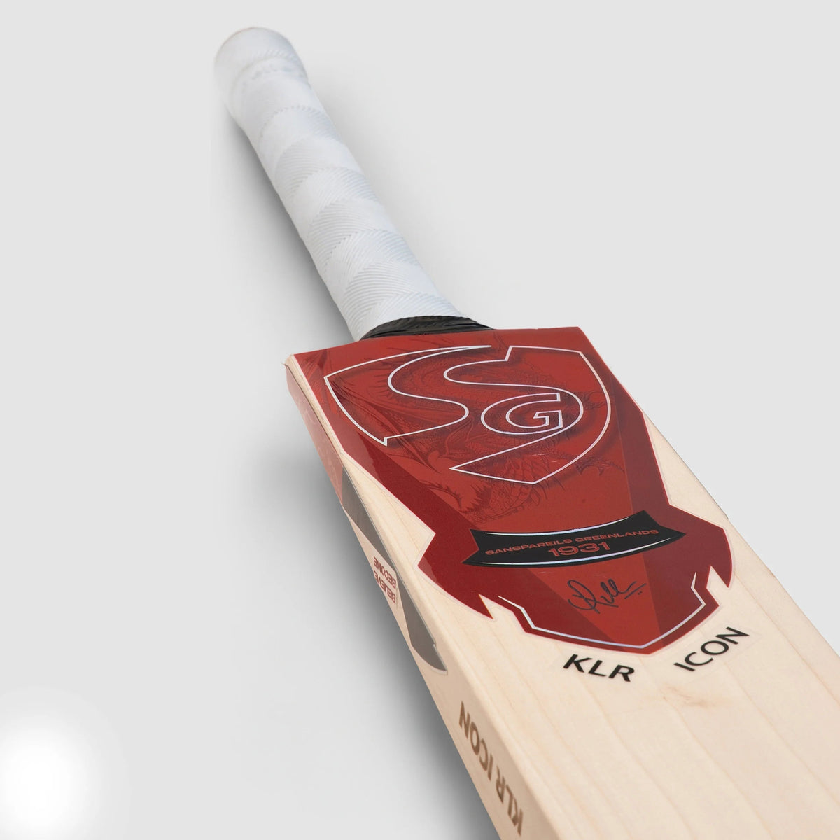SG Klr Icon English Willow Cricket Bat - Short Handle (SH) - Side View