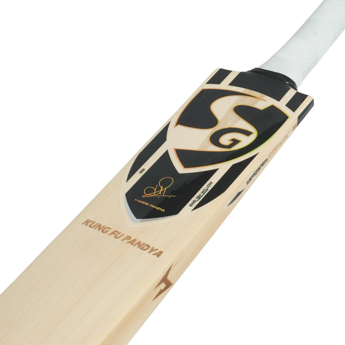 SG Kung Fu Pandya English Willow Cricket Bat - Short Handle (SH) - Side View