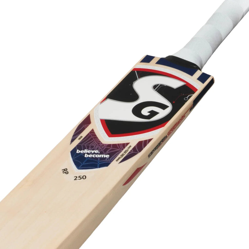 SG Rp 250 English Willow Cricket Bat - Short Handle (SH) - Front View