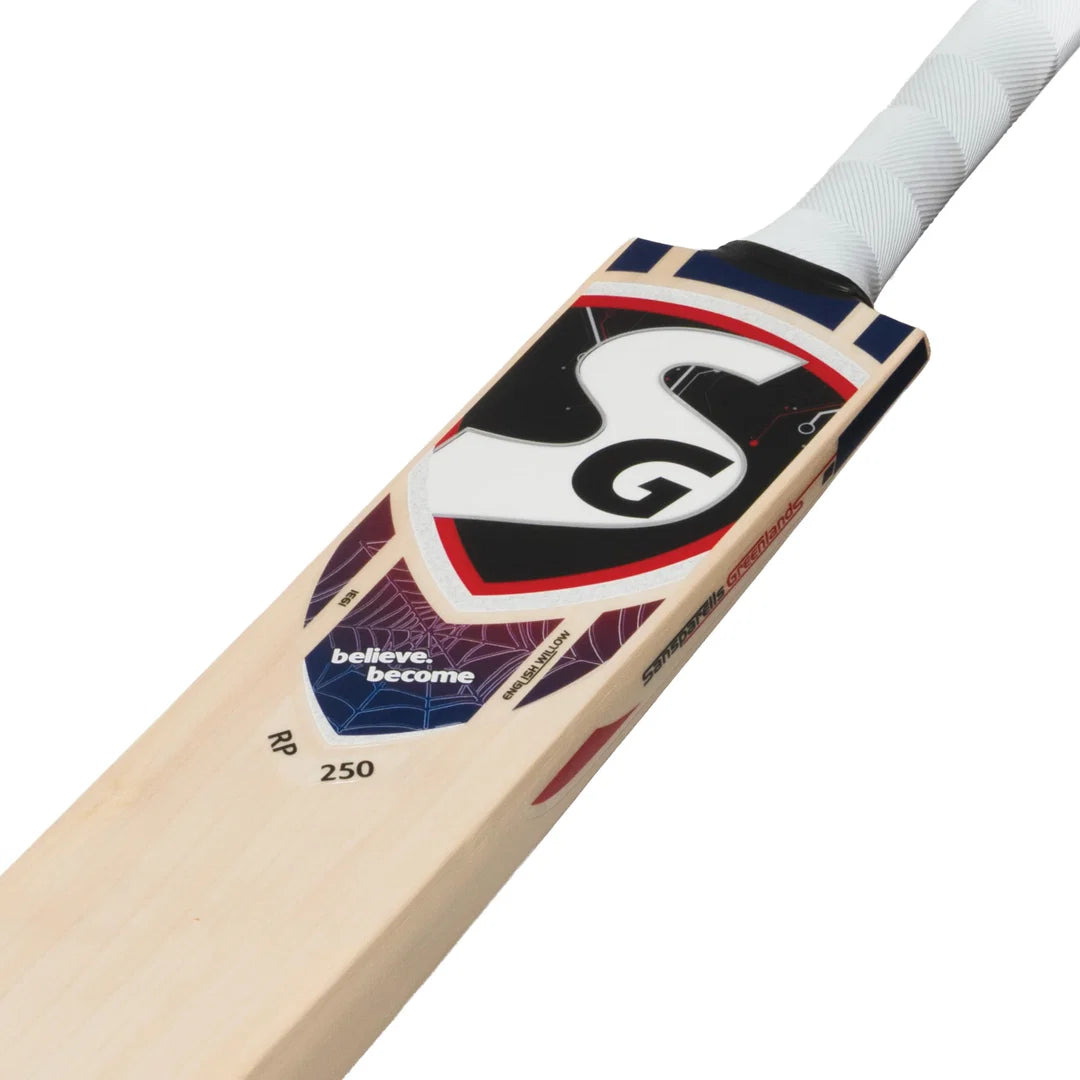 SG Rp 250 English Willow Cricket Bat - Short Handle (SH) - Front View