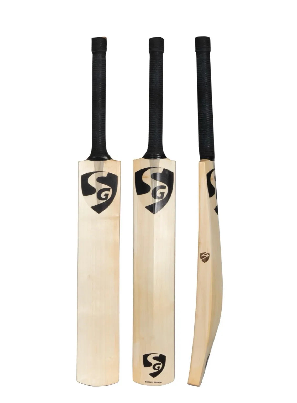 SG Sai Sudharsan English Willow Cricket Bat - Short Handle (SH) - Front View