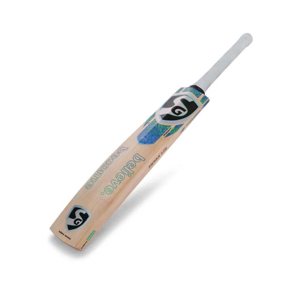 SG Sierra 250 English Willow Cricket Bat - Short Handle (SH) - Back View