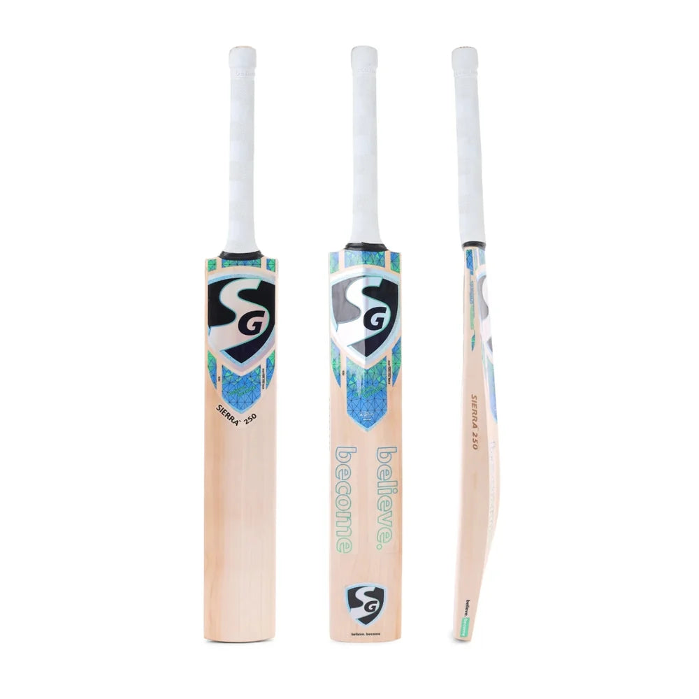 SG Sierra 250 English Willow Cricket Bat - Short Handle (SH) - Front View