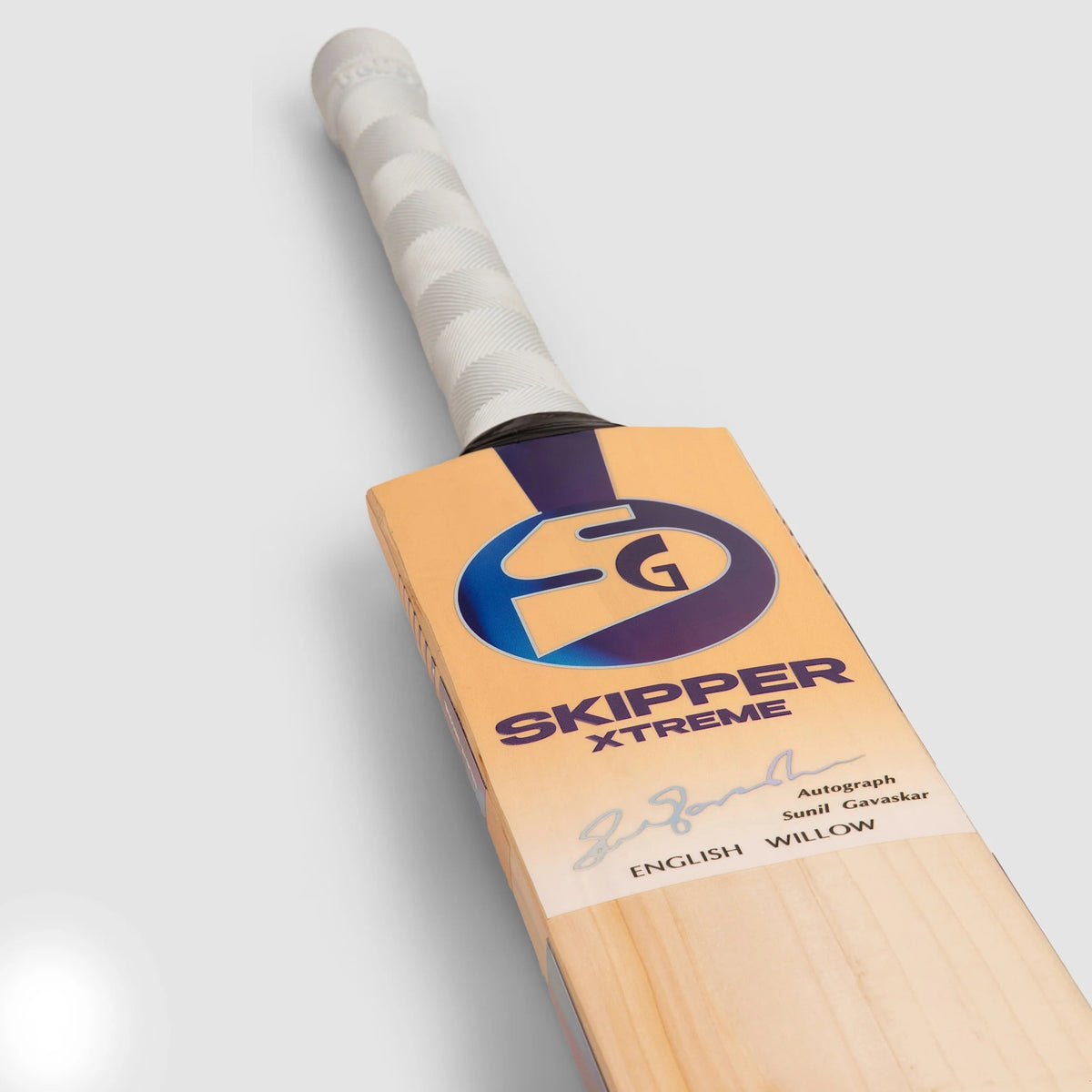 SG Skipper Xtreme English Willow Cricket Bat - Short Handle (SH) - Back View