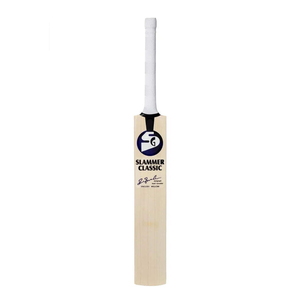 SG Slammer Classic English Willow Cricket Bat - Short Handle (SH) - Front View