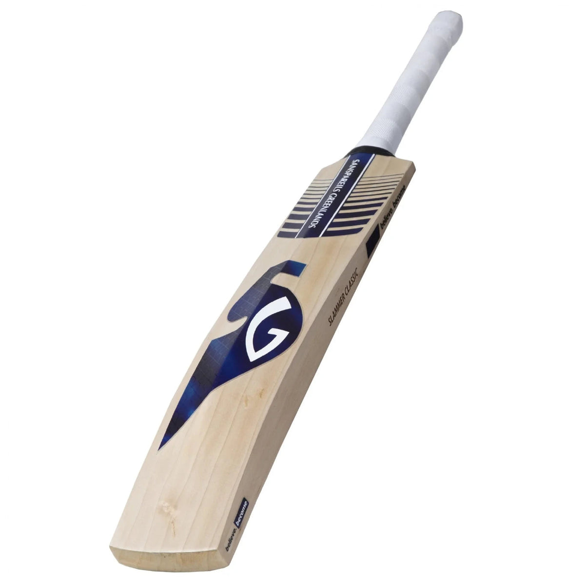 SG Slammer Classic English Willow Cricket Bat - Short Handle (SH) - Back View