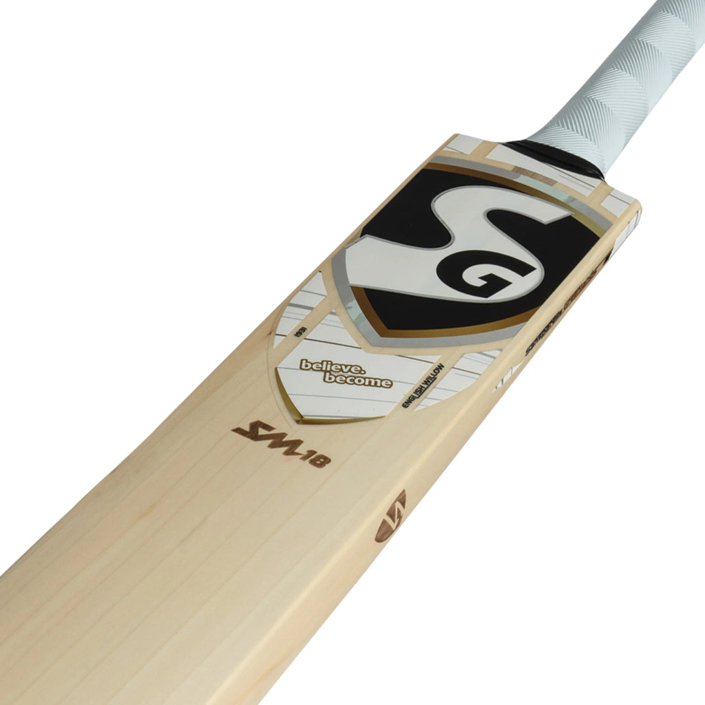 SG Sm 18 English Willow Cricket Bat - Short Handle (SH) - Side View