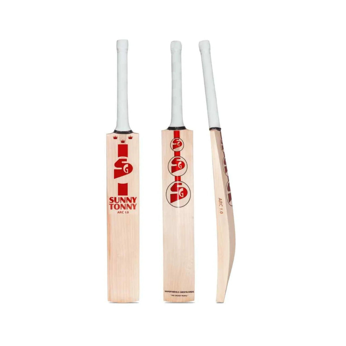 SG Sunny Tonny Arc 1 0 English Willow Cricket Bat - Short Handle (SH) - Front View