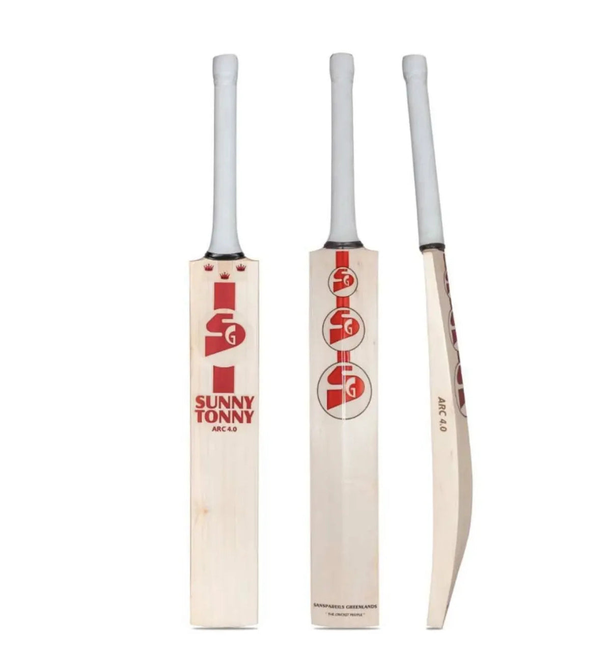 SG Sunny Tonny Arc 4 0 English Willow Cricket Bat - Short Handle (SH) - Front View