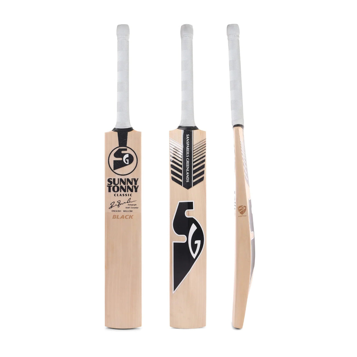 SG Sunny Tonny Classic English Willow Cricket Bat - Short Handle (SH) - Front View