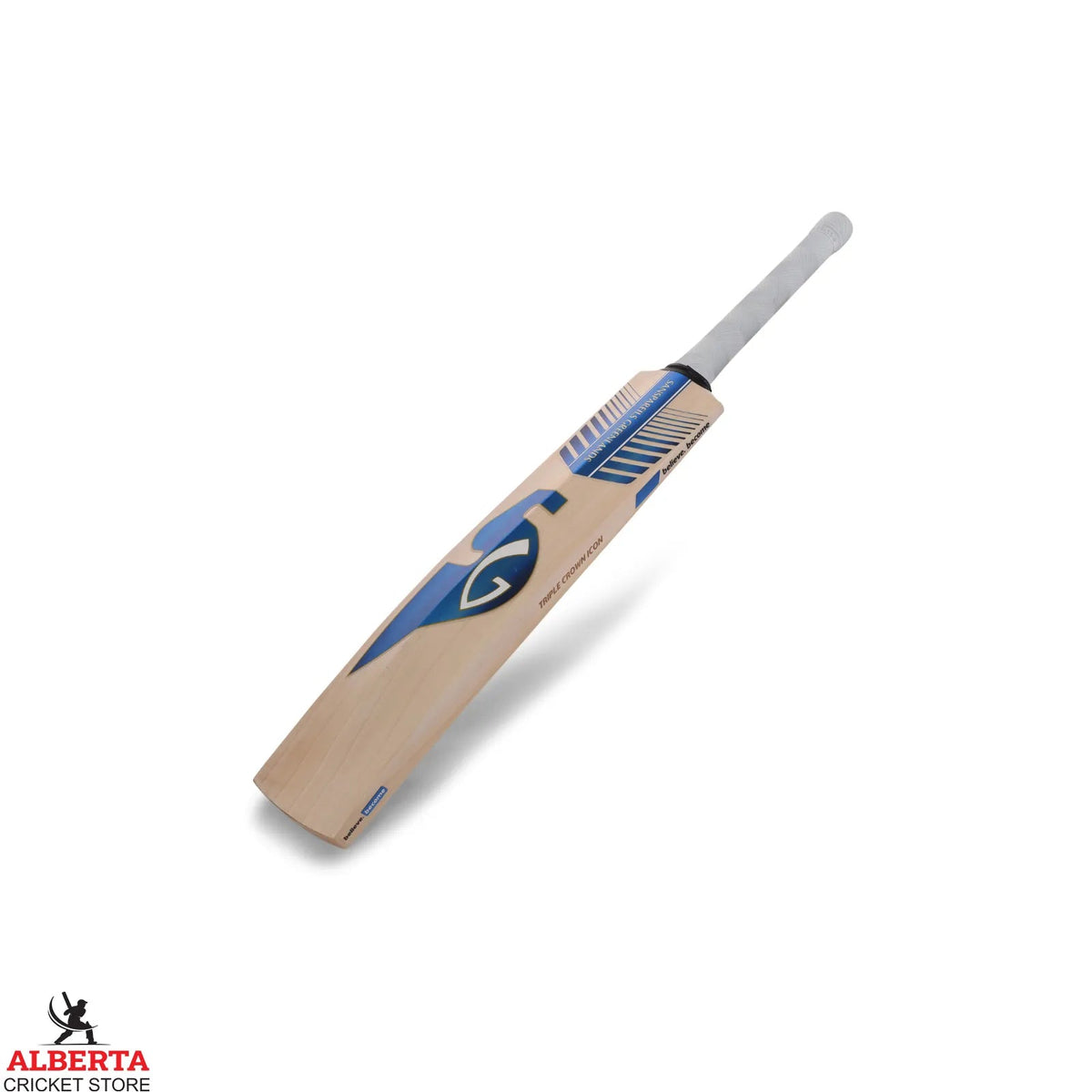 SG Triple Crown Icon English Willow Cricket Bat - Short Handle (SH) - Front View