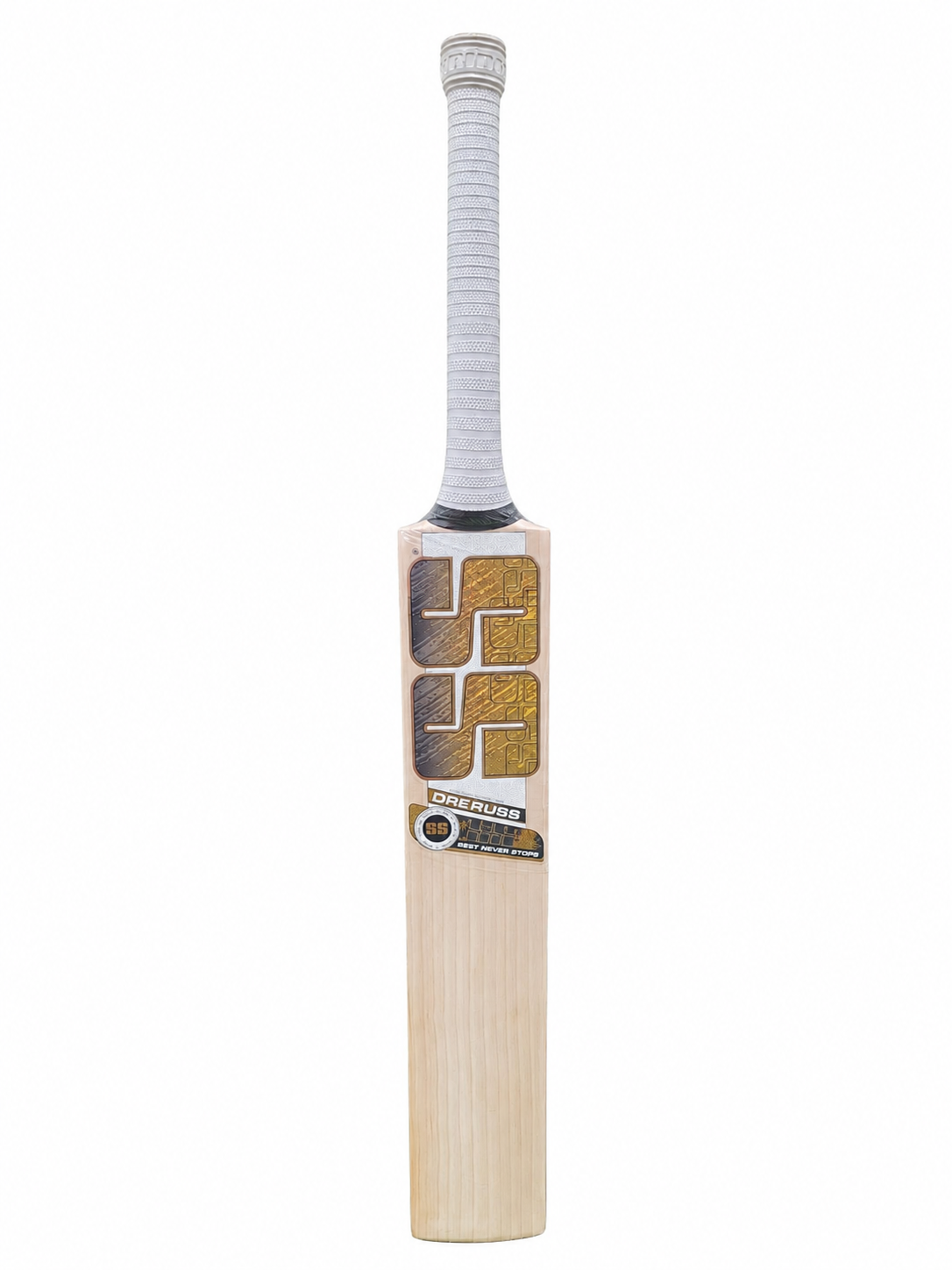 SS TON Andre Russell English Willow Cricket Bat - Short Handle (SH) - Front View