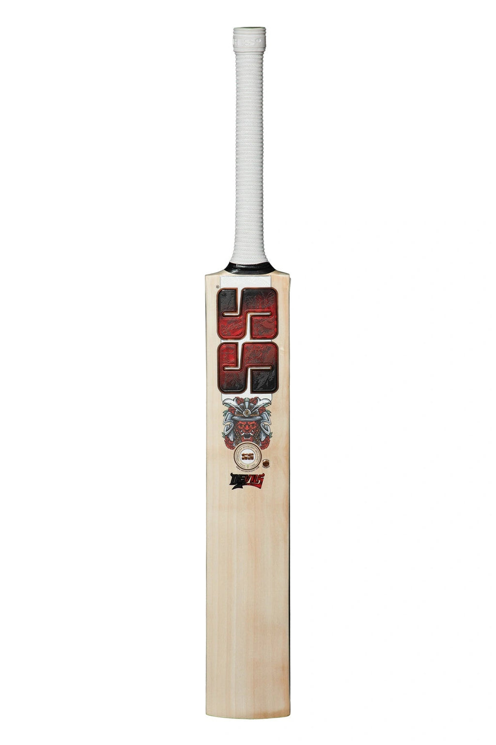 SS TON Devils Red English Willow Cricket Bat - Short Handle (SH) - Back View