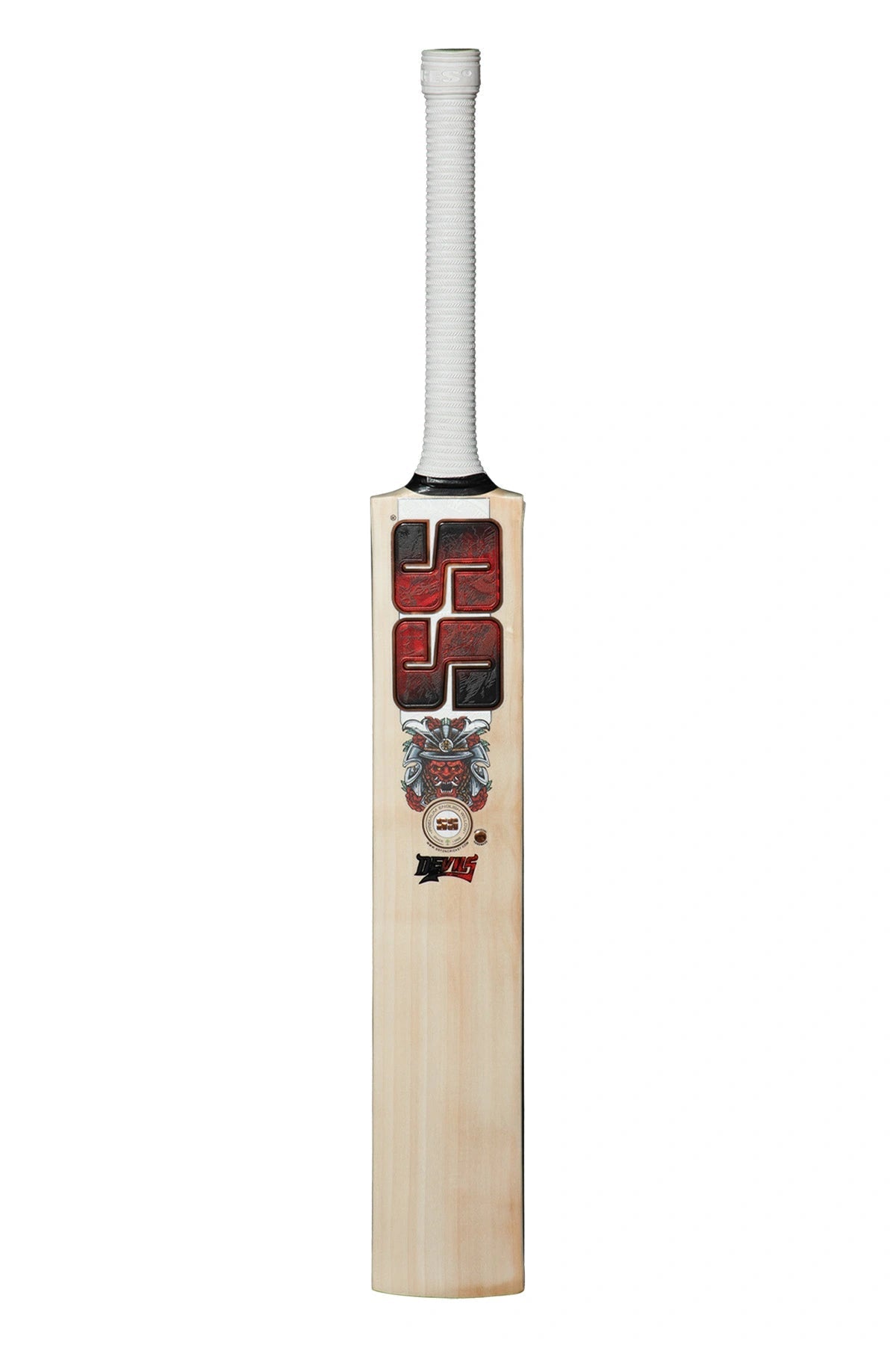 SS TON Devils Red English Willow Cricket Bat - Short Handle (SH) - Back View