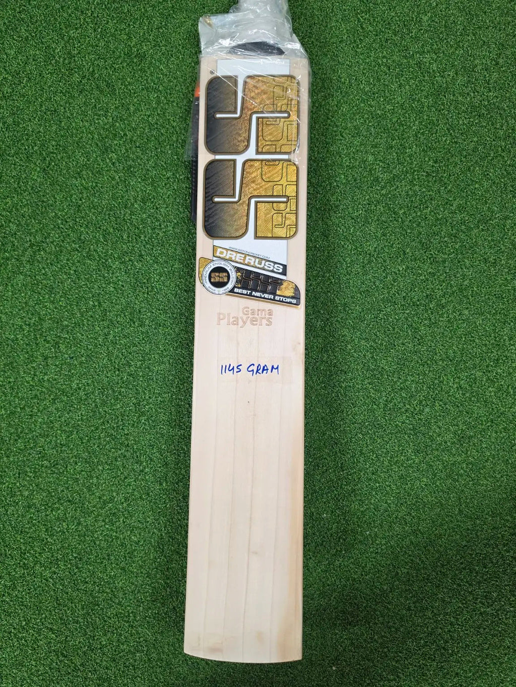 SS TON Gama D Russel English Willow Cricket Bat - Short Handle (SH) - Front View