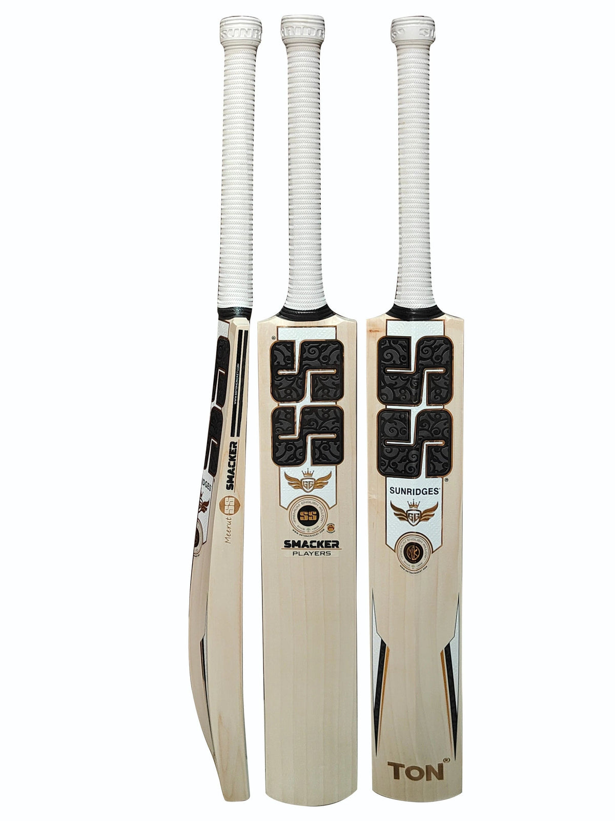 SS TON Gg Smacker English Willow Cricket Bat - Short Handle (SH) - Front View