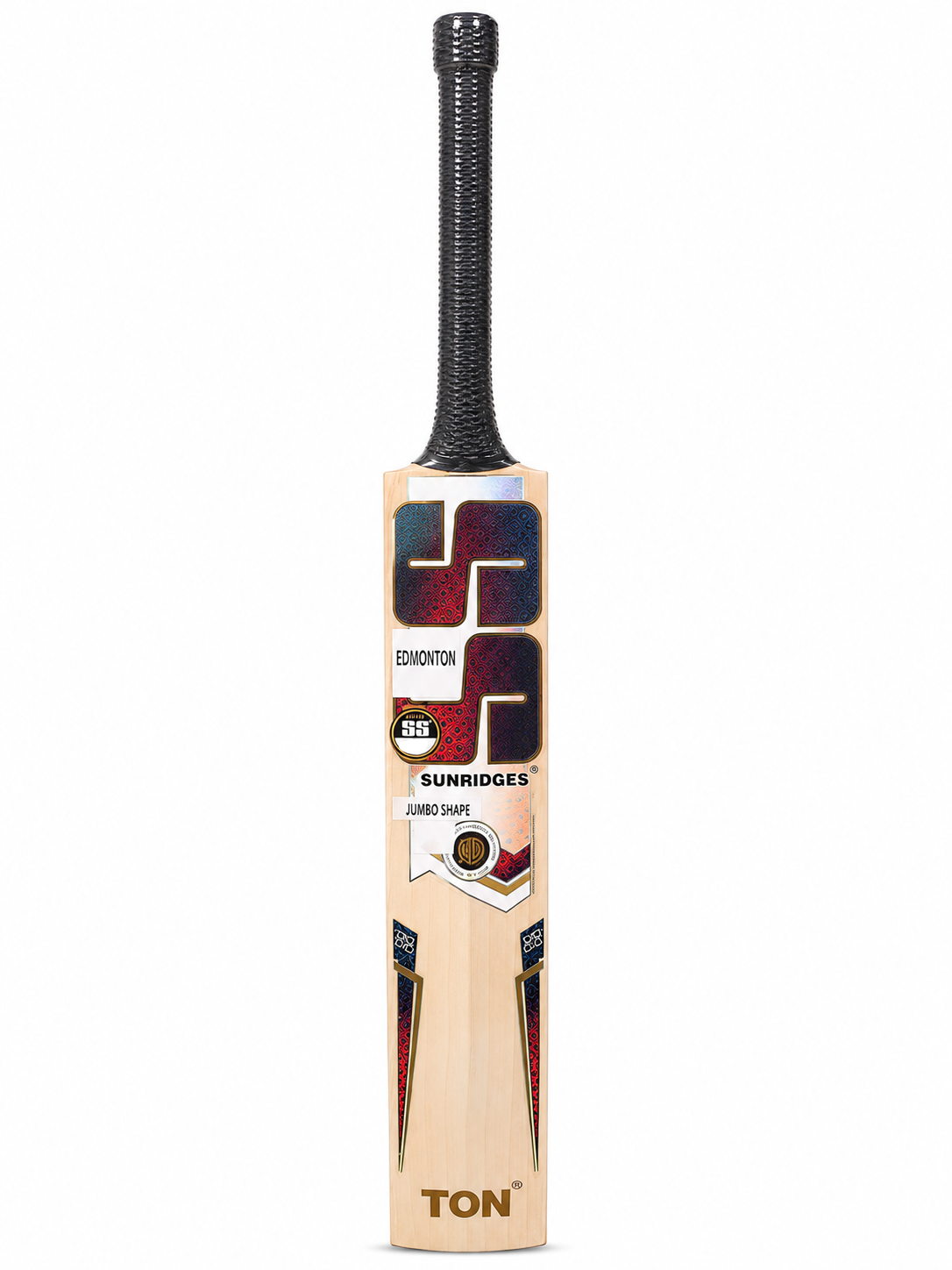 SS TON Gladiator English Willow Cricket Bat - Short Handle (SH) - Back View
