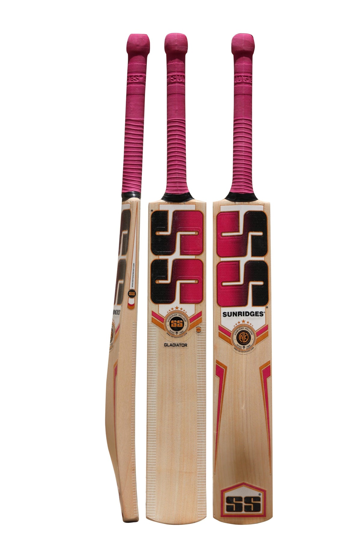 SS TON Gladiator Kashmir Willow Cricket Bat - Short Handle (SH) - Front View
