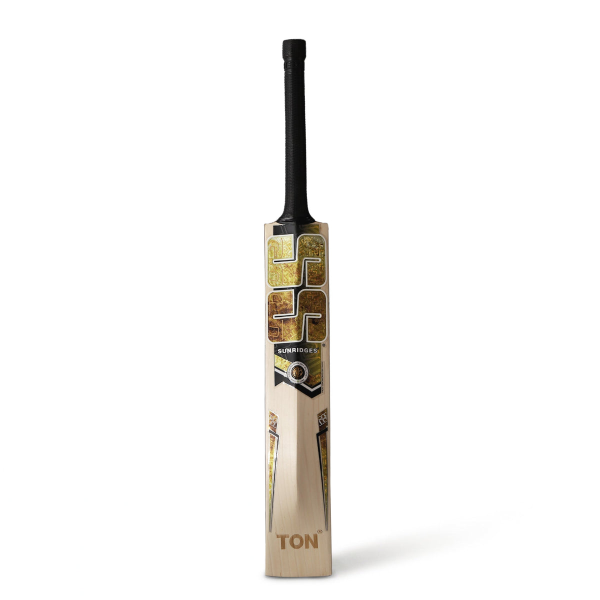 SS TON Gold Jumbo English Willow Cricket Bat - Short Handle (SH) - Back View