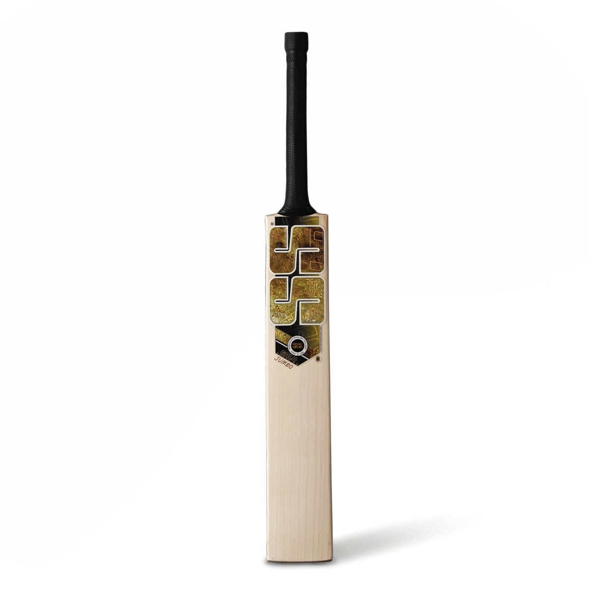 SS TON Gold Jumbo English Willow Cricket Bat - Short Handle (SH) - Front View