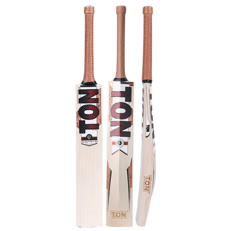 SS TON Gutsy English Willow Cricket Bat - Short Handle (SH) - Front View