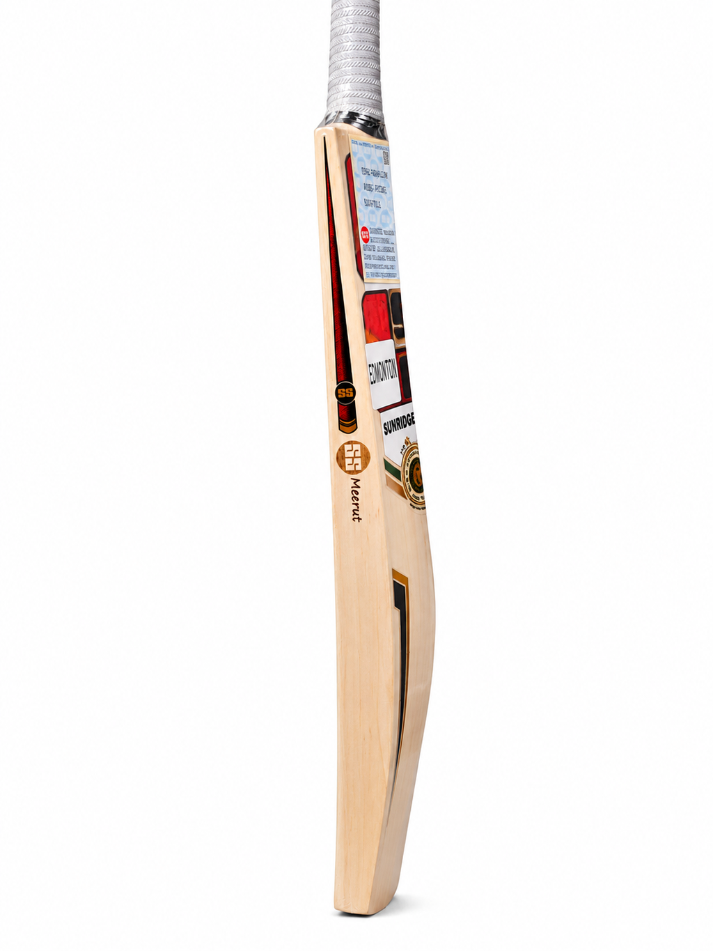 SS TON Kieron Pollard Actual English Willow Cricket Bat - Short Handle (SH) - Side View