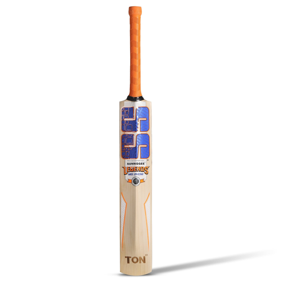 SS TON Legend Dhoni English Willow Cricket Bat - Short Handle (SH) - Back View