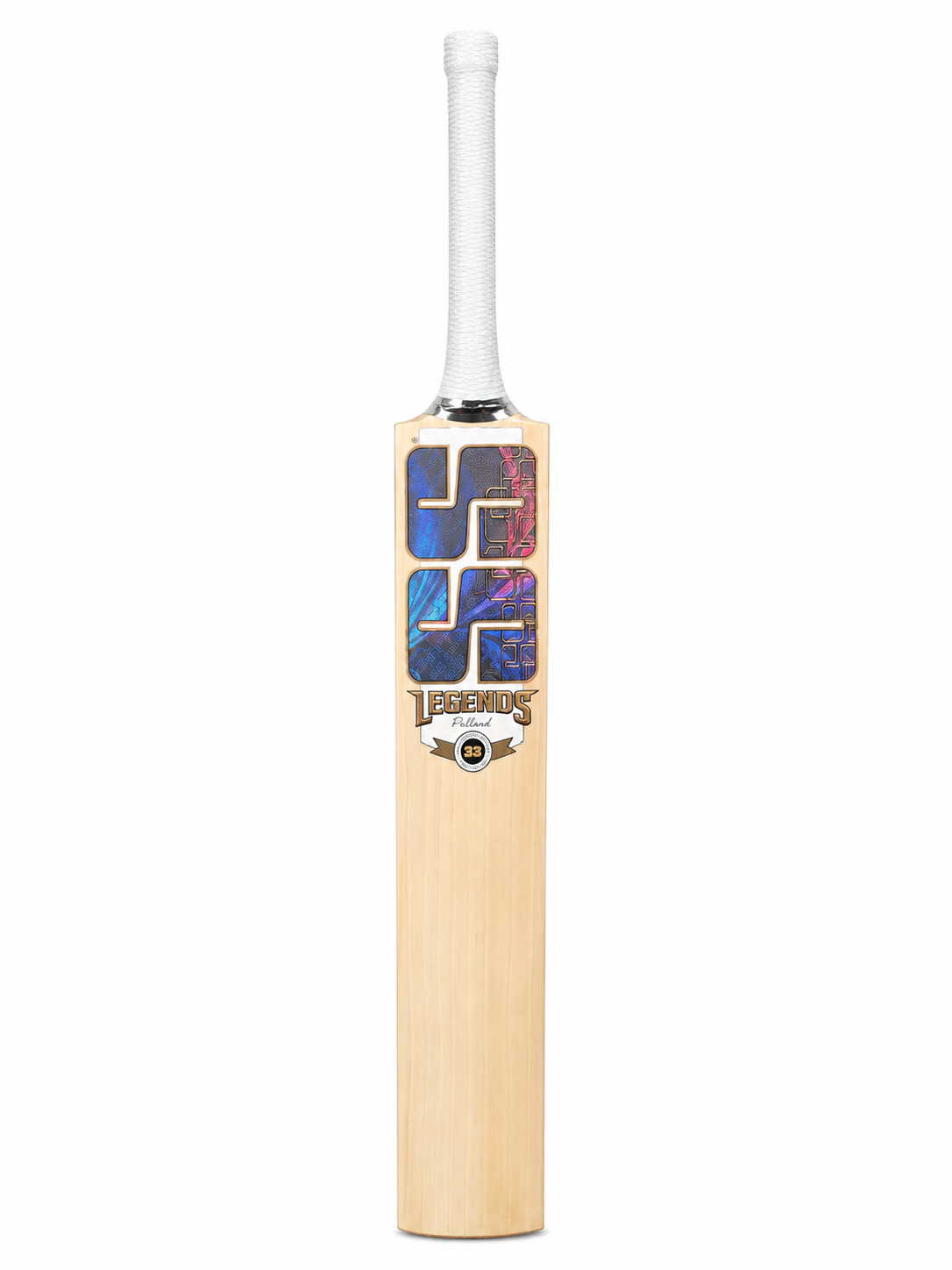 SS TON Legend Kieron Pollard English Willow Cricket Bat - Short Handle (SH) - Front View
