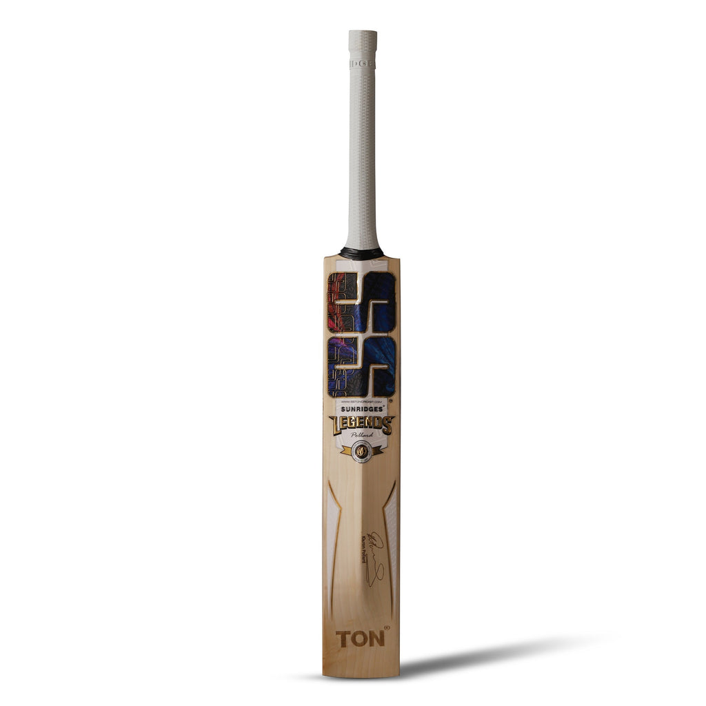 SS TON Legend Pollard English Willow Cricket Bat - Short Handle (SH) - Back View