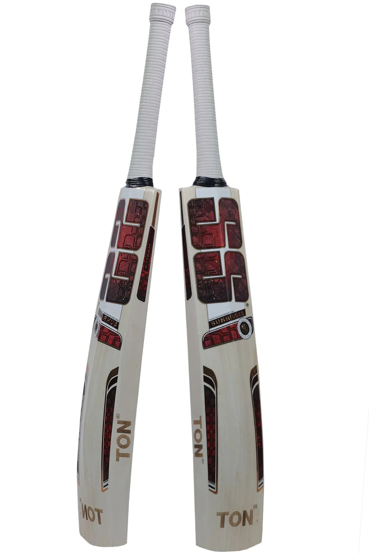 SS TON Master 2000 English Willow Cricket Bat - Short Handle (SH) - Side View