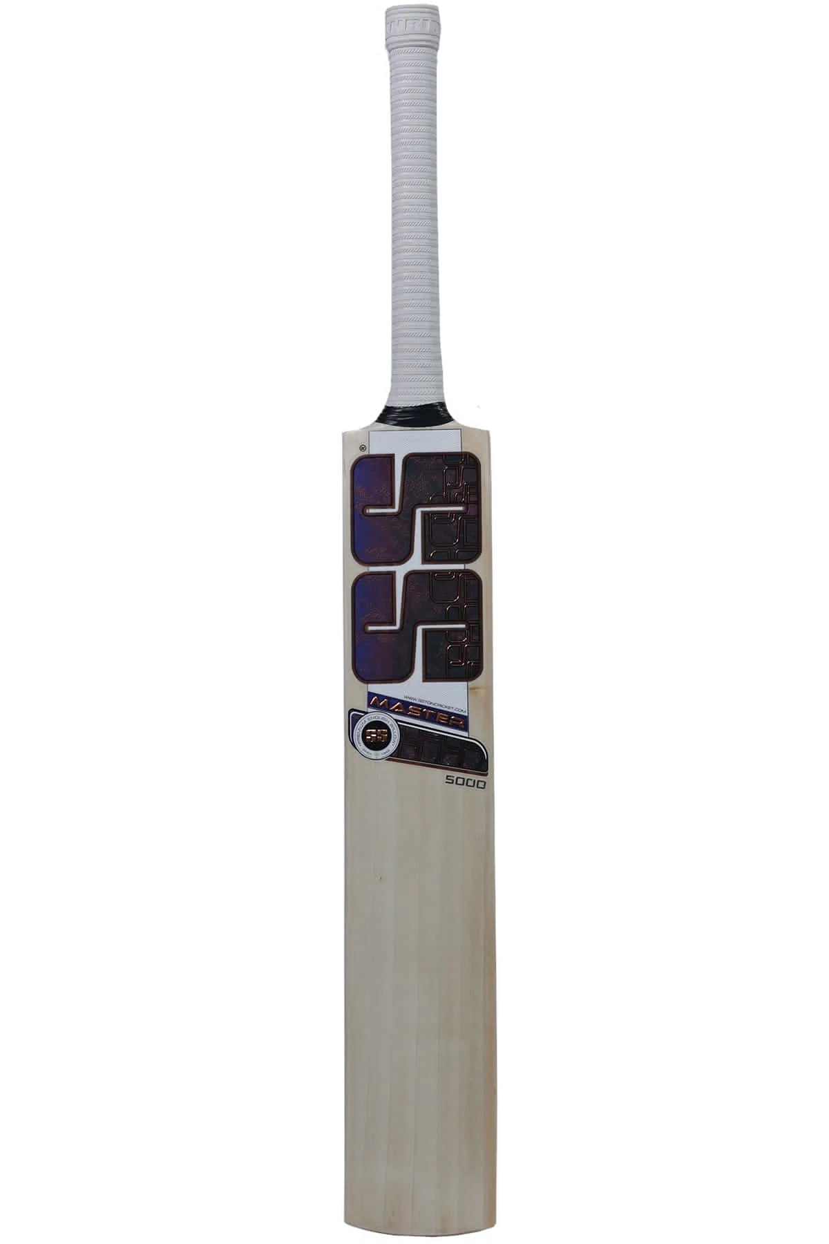 SS TON Master 5000 English Willow Cricket Bat - Short Handle (SH) - Back View