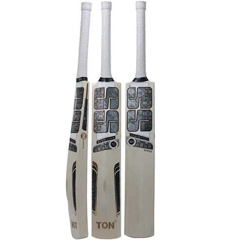 SS TON Master 8000 English Willow Cricket Bat - Short Handle (SH) - Front View