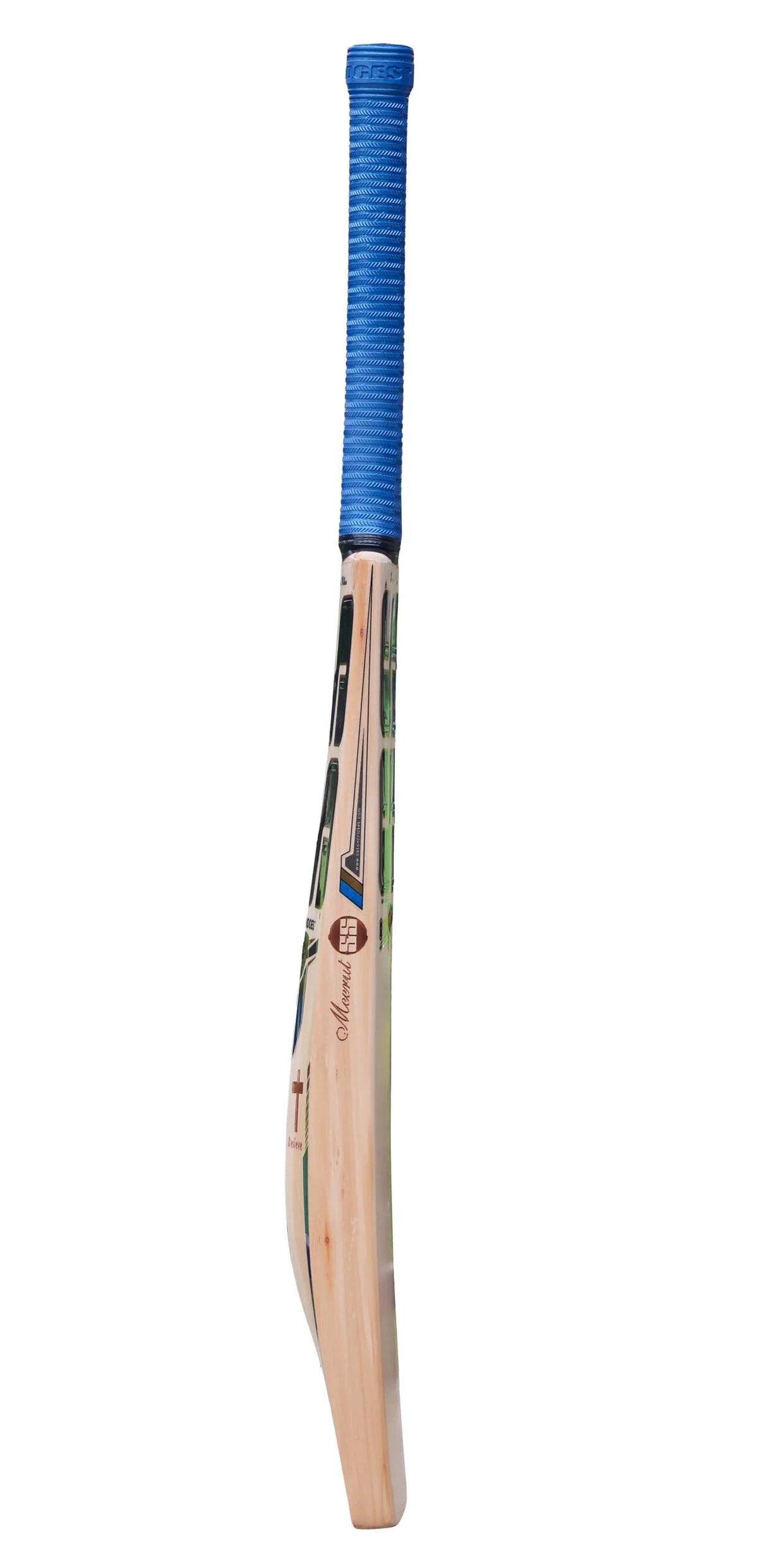 SS TON Nicholas Pooran Actual English Willow Cricket Bat - Short Handle (SH) - Side View