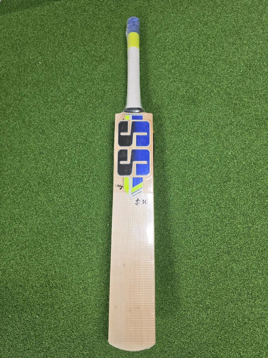 SS TON Power Kashmir Willow Cricket Bat - Short Handle (SH) - Side View