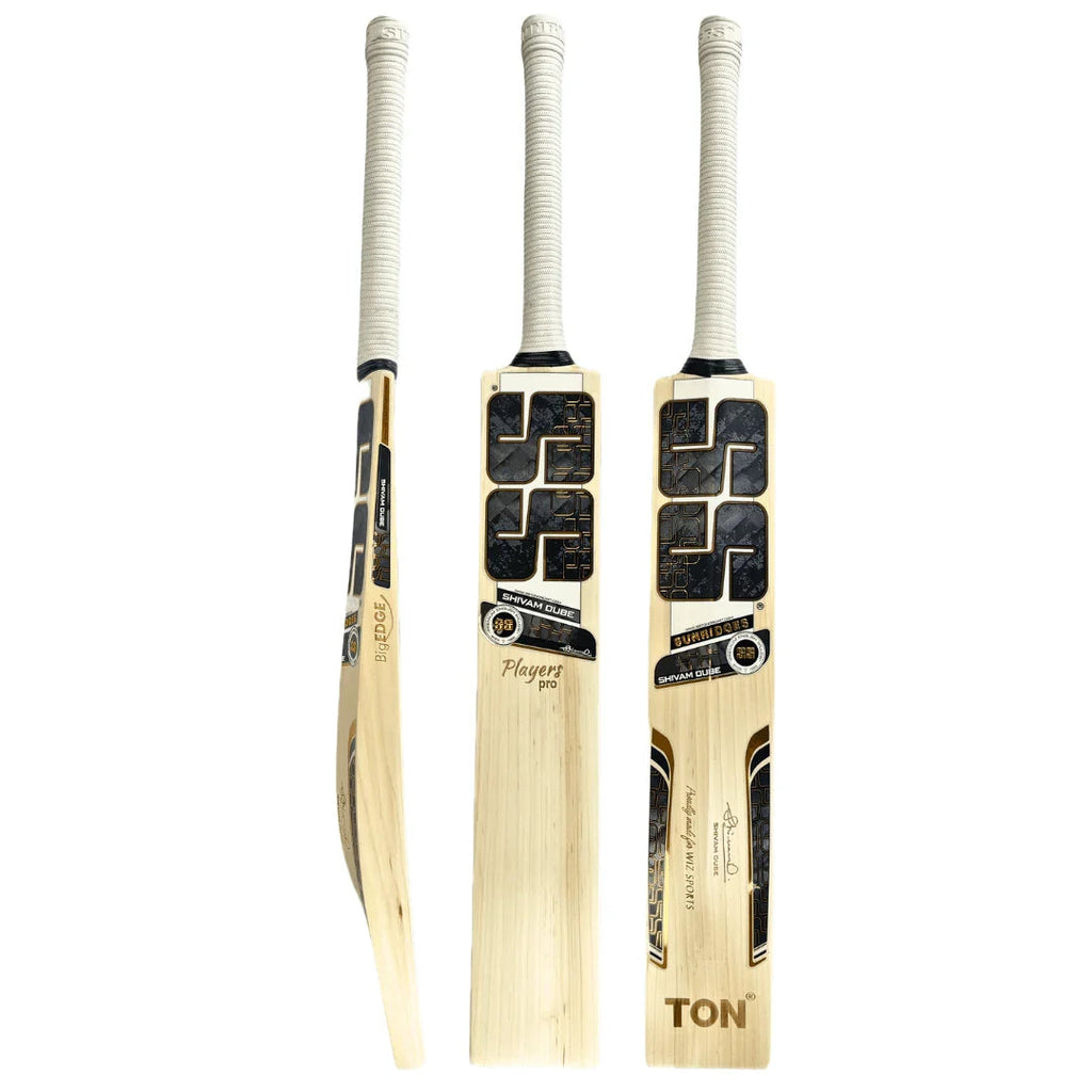 SS TON Shivam Dube Pro English Willow Cricket Bat - Short Handle (SH) - Back View