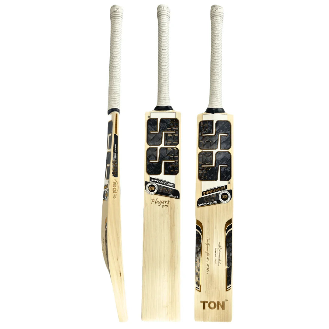 SS TON Shivam Dube Pro English Willow Cricket Bat - Short Handle (SH) - Back View