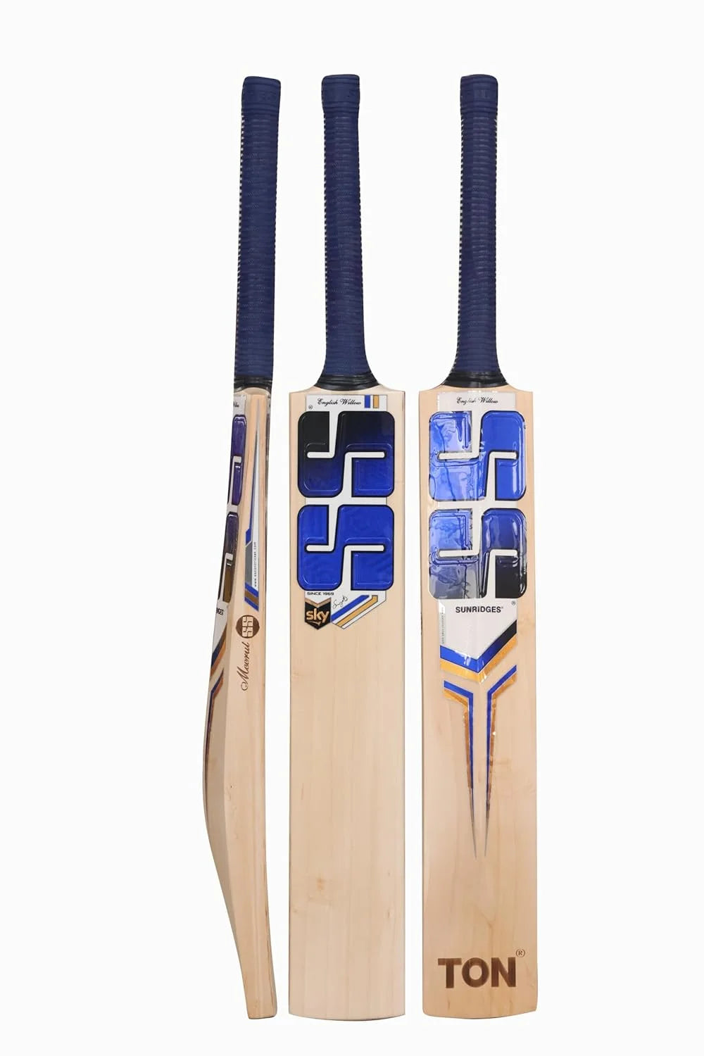 SS TON Sky 2 0 English Willow Cricket Bat - Short Handle (SH) - Front View