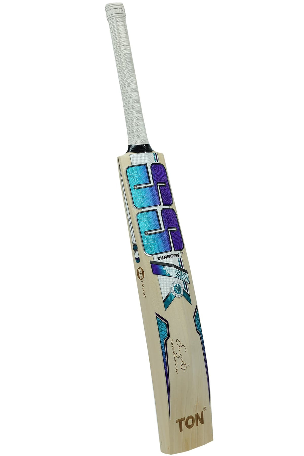 SS TON Sky Thunder English Willow Cricket Bat - Short Handle (SH) - Front View