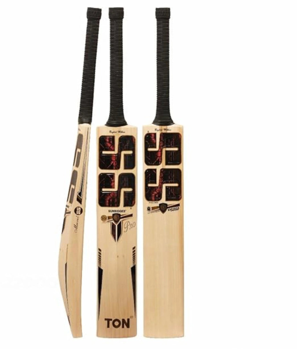 SS TON Sword Pro English Willow Cricket Bat - Short Handle (SH) - Front View