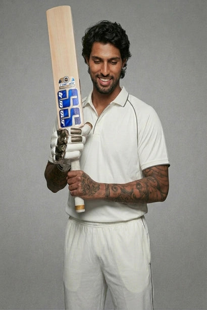 SS TON Tilak Verma Pro English Willow Cricket Bat - Short Handle (SH) - Front View