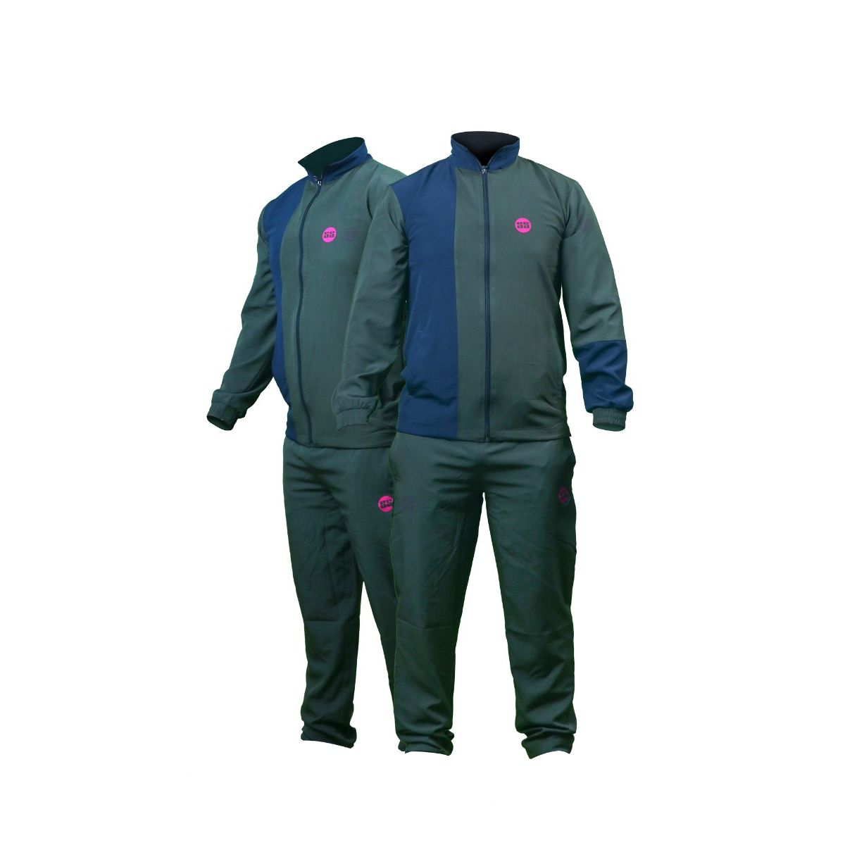 SS Pro super Zipper Sports Gym Tracksuit Blue/Green